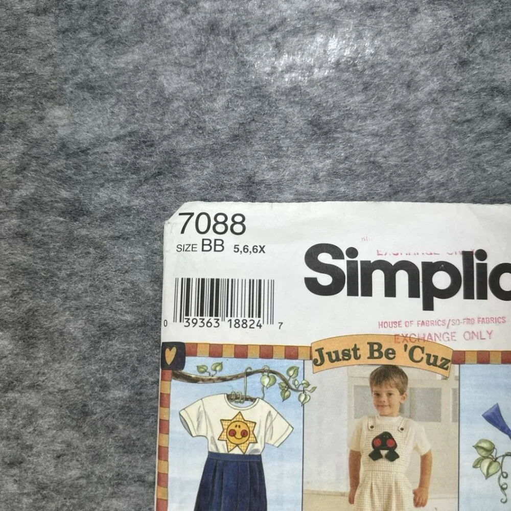 NEW Simplicity Sewing Pattern Childrens Size BB 5 6 6X Vintage Uncut Crafts‎ - Picture 2 of 5